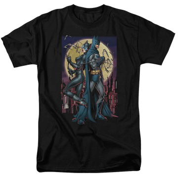Black men's regular fit t-shirt with Batman Paint The Town Red graphic