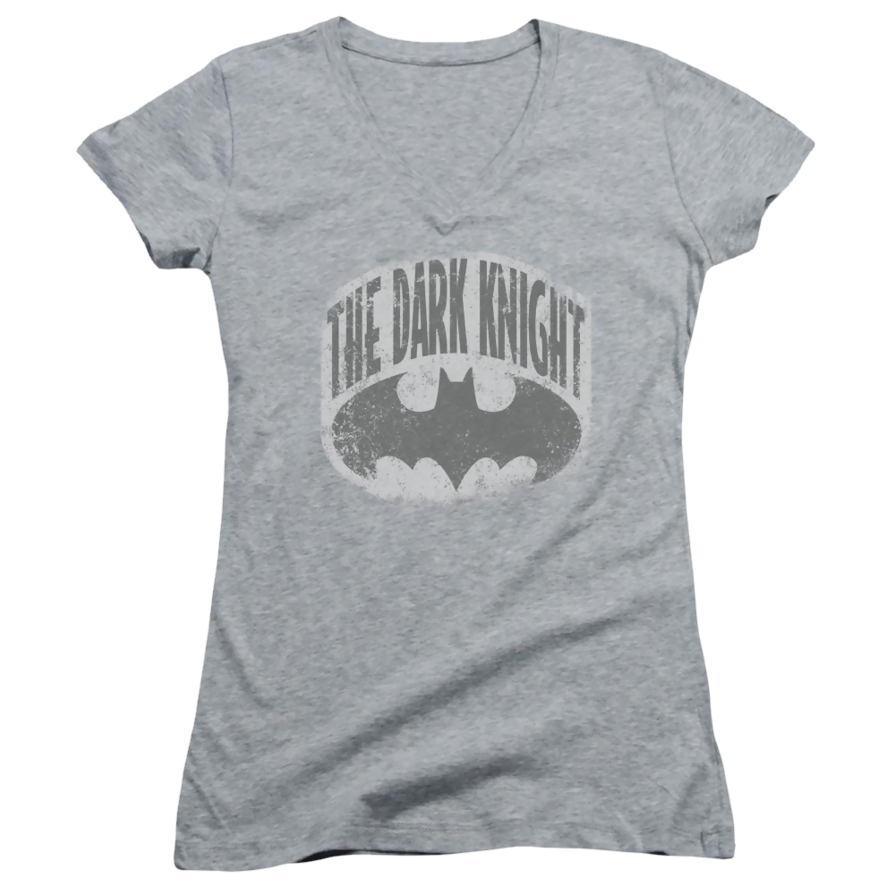 Batman Dark Knight Shield - Juniors V-Neck T-Shirt Juniors V-Neck T-Shirt Batman   