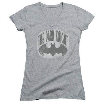 Batman Dark Knight Shield - Juniors V-Neck T-Shirt Juniors V-Neck T-Shirt Batman   