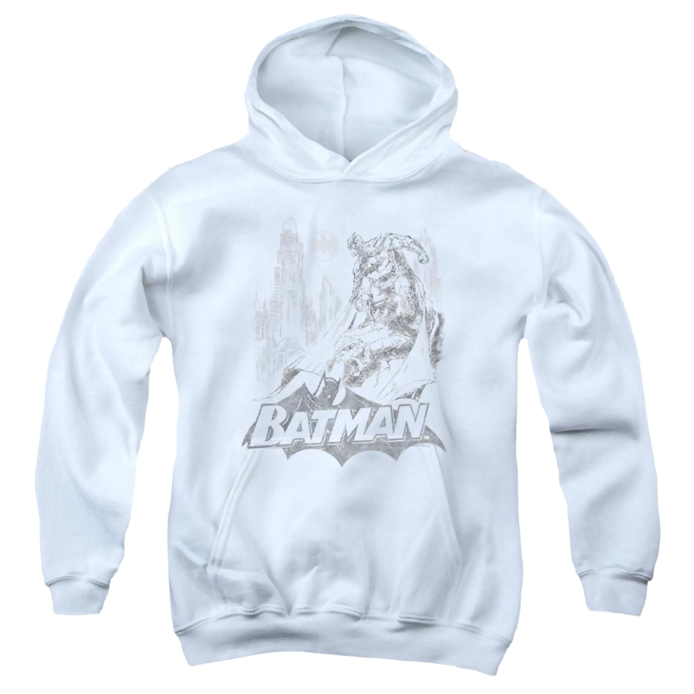 Dc Batman Bat Sketch - Youth Hoodie Youth Hoodie (Ages 8-12) Batman   