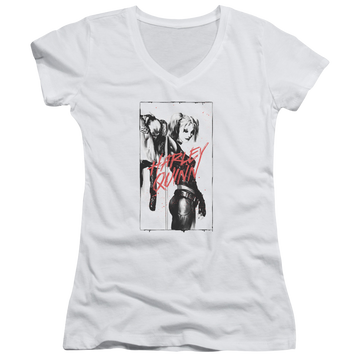 Batman Inked Quinn - Juniors V-Neck T-Shirt Juniors V-Neck T-Shirt Batman   