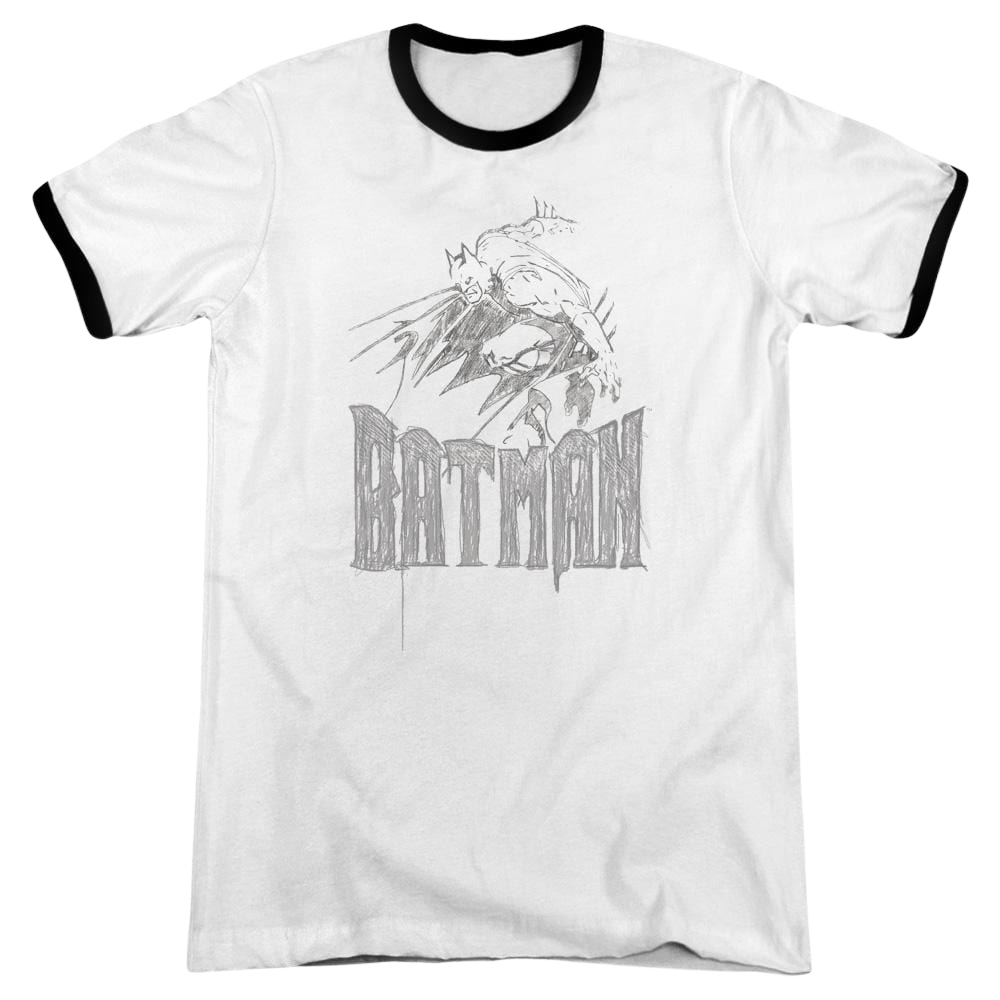 Batman Knight Sketch - Men's Ringer T-Shirt Men's Ringer T-Shirt Batman   