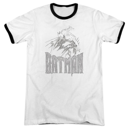 Batman Knight Sketch - Men's Ringer T-Shirt Men's Ringer T-Shirt Batman   