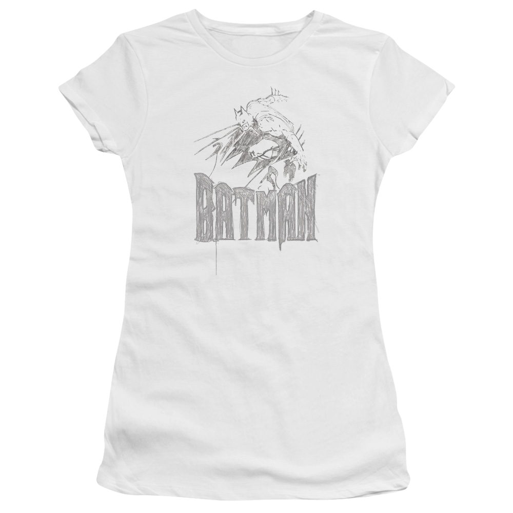 Batman Knight Sketch - Juniors T-Shirt Juniors T-Shirt Batman   