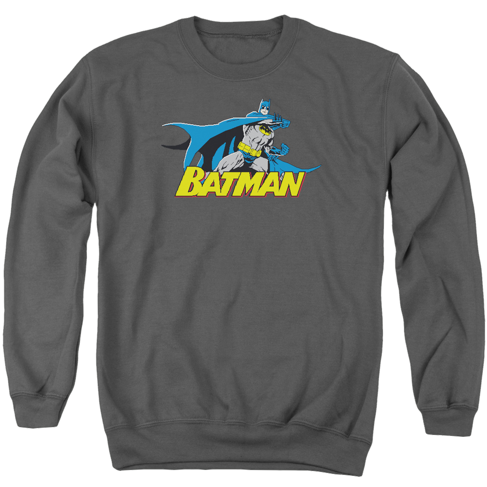 Batman 8 Bit Cape - Men's Crewneck Sweatshirt Men's Crewneck Sweatshirt Batman   