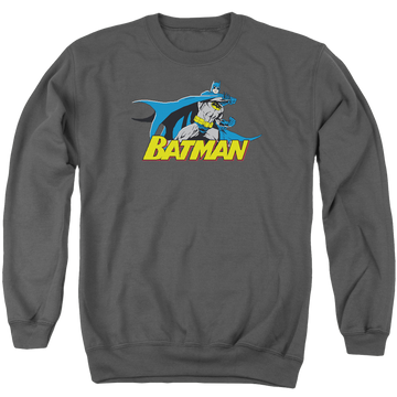 Batman 8 Bit Cape - Men's Crewneck Sweatshirt Men's Crewneck Sweatshirt Batman   