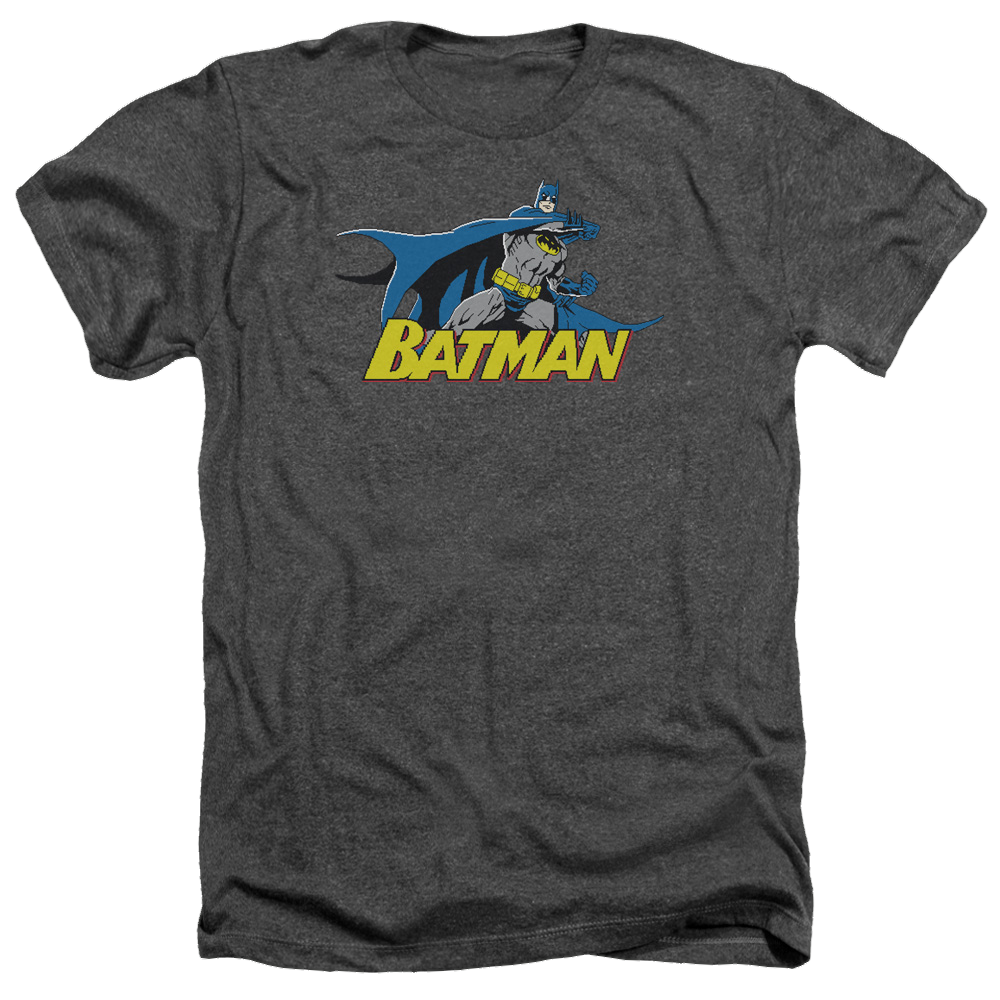 Batman 8 Bit Cape - Men's Heather T-Shirt Men's Heather T-Shirt Batman   