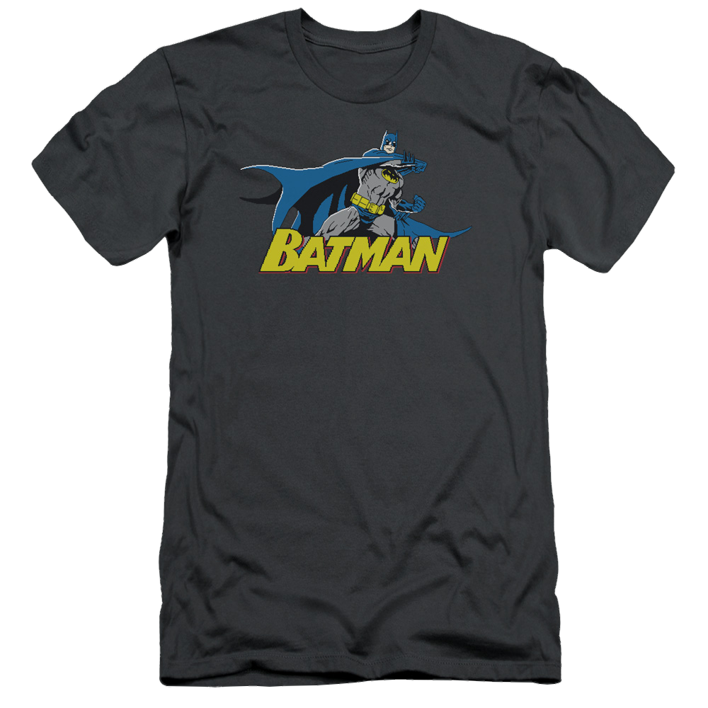 Batman 8 Bit Cape - Men's Slim Fit T-Shirt Men's Slim Fit T-Shirt Batman   