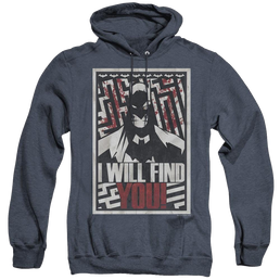 Dc Batman I Will Find You - Heather Pullover Hoodie Heather Pullover Hoodie Batman   