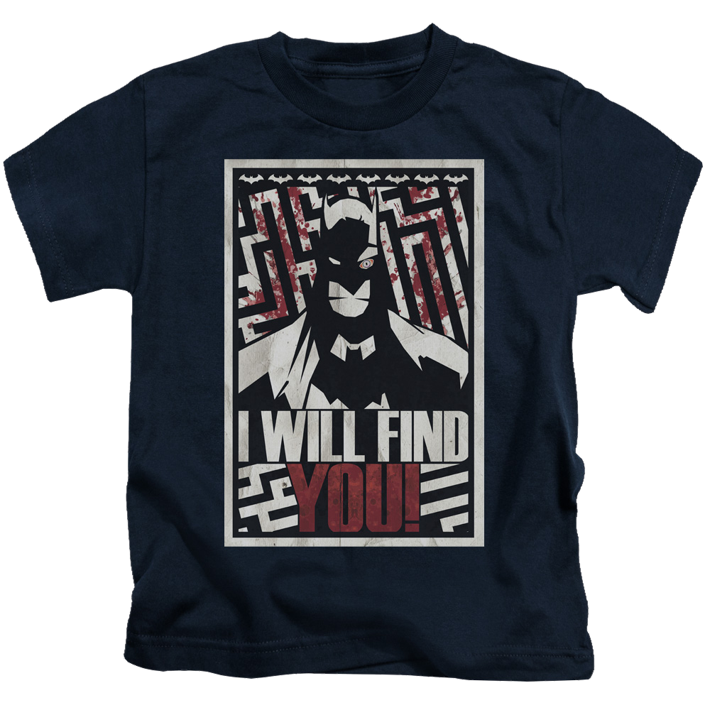 DC Batman I Will Find You - Kid's T-Shirt Kid's T-Shirt (Ages 4-7) Batman   
