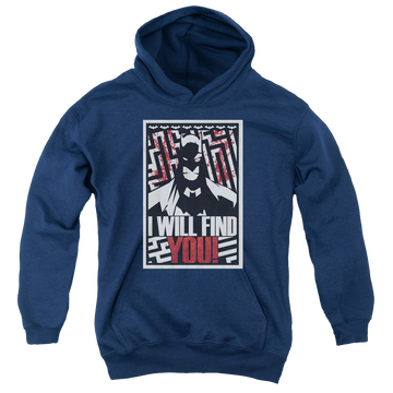 DC Batman I Will Find You - Youth Hoodie Youth Hoodie (Ages 8-12) Batman   