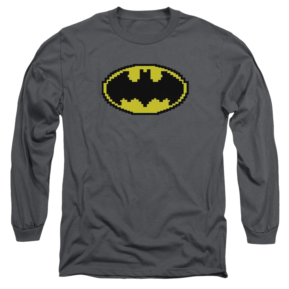 Batman Pixel Symbol - Men's Long Sleeve T-Shirt Men's Long Sleeve T-Shirt Batman   