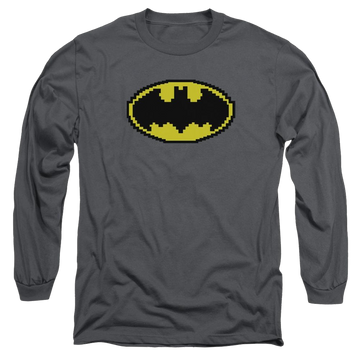 Batman Pixel Symbol - Men's Long Sleeve T-Shirt Men's Long Sleeve T-Shirt Batman   