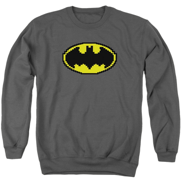Batman Pixel Symbol - Men's Crewneck Sweatshirt Men's Crewneck Sweatshirt Batman   