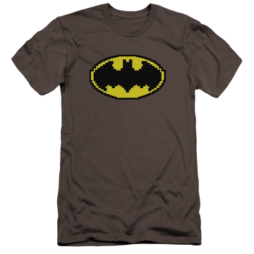 Batman Pixel Symbol - Men's Premium Slim Fit T-Shirt Men's Premium Slim Fit T-Shirt Batman   