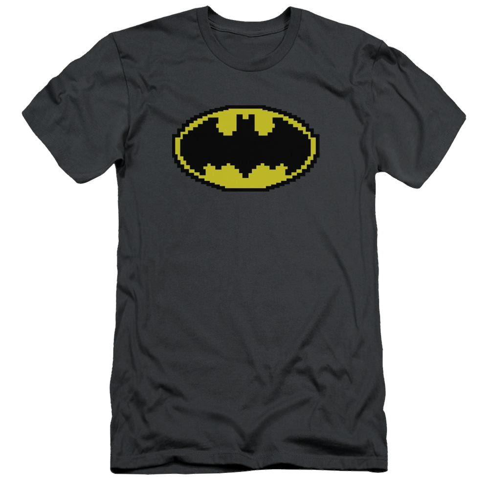 Batman Pixel Symbol - Men's Slim Fit T-Shirt Men's Slim Fit T-Shirt Batman   