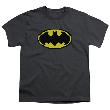 DC Batman Pixel Symbol - Youth T-Shirt Youth T-Shirt (Ages 8-12) Batman   