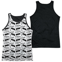 Batman Repeat Dark Knight Men's Black Back Tank Men's Black Back Tank Batman   