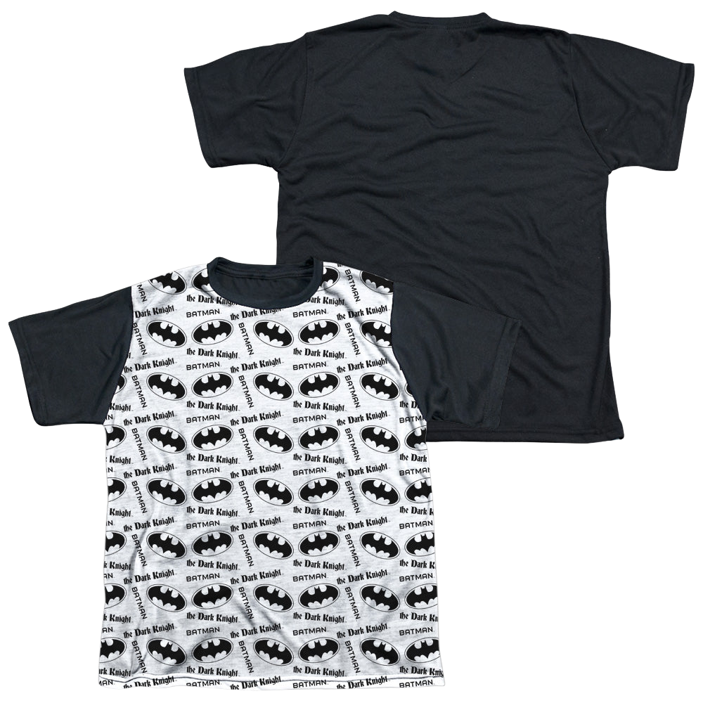 DC Batman Repeat Dark Knight - Youth Black Back T-Shirt Youth Black Back T-Shirt (Ages 8-12) Batman   