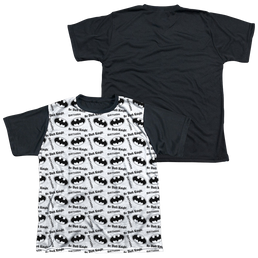 DC Batman Repeat Dark Knight - Youth Black Back T-Shirt Youth Black Back T-Shirt (Ages 8-12) Batman   