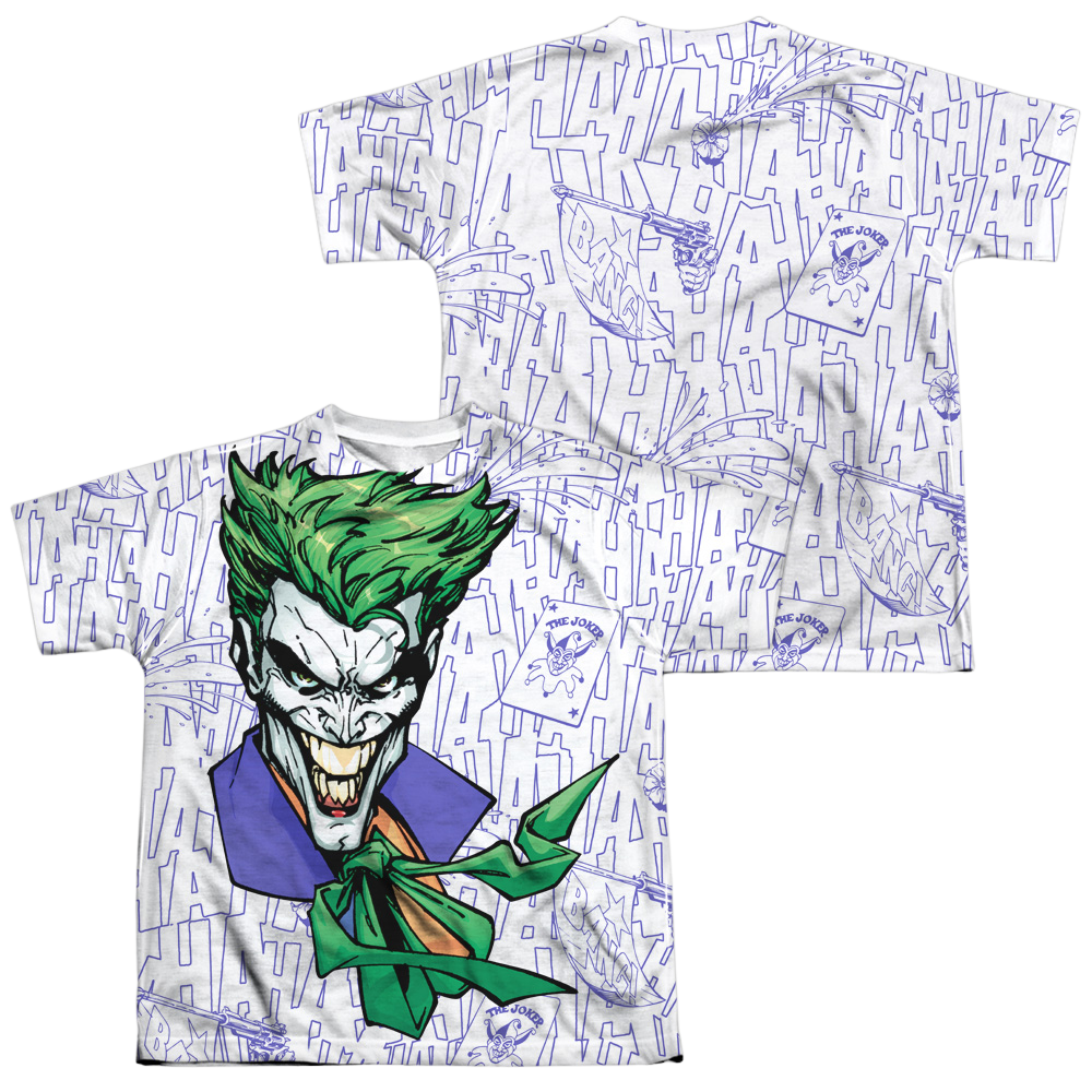 DC Batman Laugh Clown Laugh - Youth All-Over Print T-Shirt Youth All-Over Print T-Shirt (Ages 8-12) Batman   