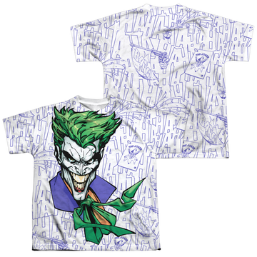 DC Batman Laugh Clown Laugh - Youth All-Over Print T-Shirt Youth All-Over Print T-Shirt (Ages 8-12) Batman   