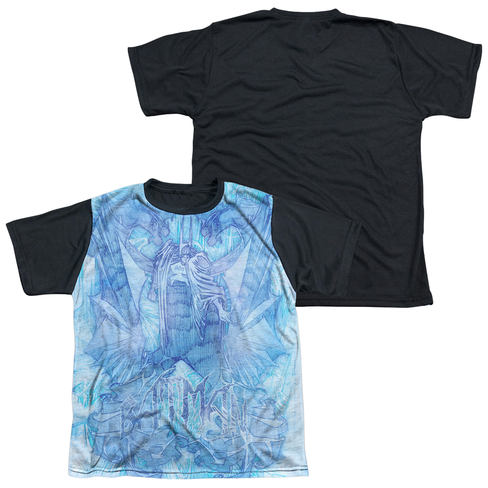 DC Batman Brooding - Youth Black Back T-Shirt Youth Black Back T-Shirt (Ages 8-12) Batman   
