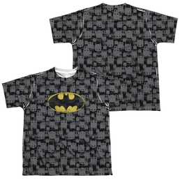 DC Batman Caped Crusader Repeat - Youth All-Over Print T-Shirt Youth All-Over Print T-Shirt (Ages 8-12) Batman   