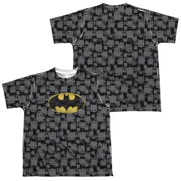 DC Batman Caped Crusader Repeat - Youth All-Over Print T-Shirt Youth All-Over Print T-Shirt (Ages 8-12) Batman   