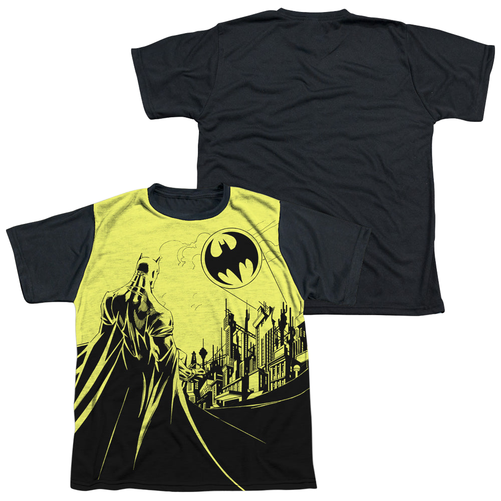 DC Batman Bat Signal - Youth Black Back T-Shirt Youth Black Back T-Shirt (Ages 8-12) Batman   