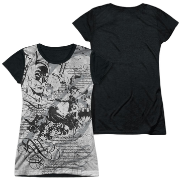Batman Tale Of The Dark Knigth - Juniors Black Back T-Shirt Juniors Black Back T-Shirt Batman   