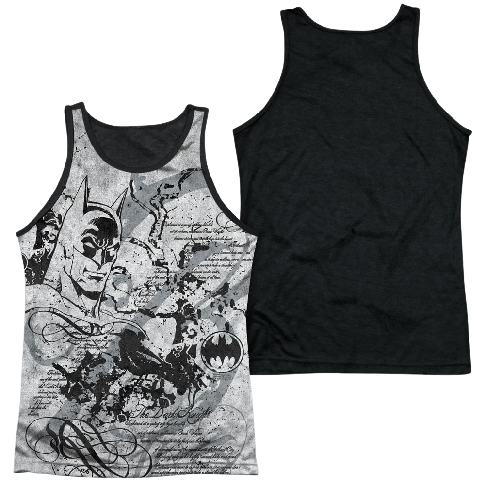 Batman Tale Of The Dark Knigth Men's Black Back Tank Men's Black Back Tank Batman   