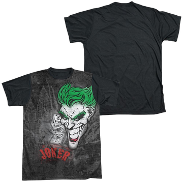 Batman Joker Sprays The City men's black back t-shirt