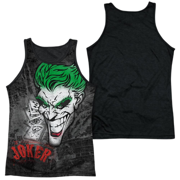 Batman Joker Sprays The City men's black back tank