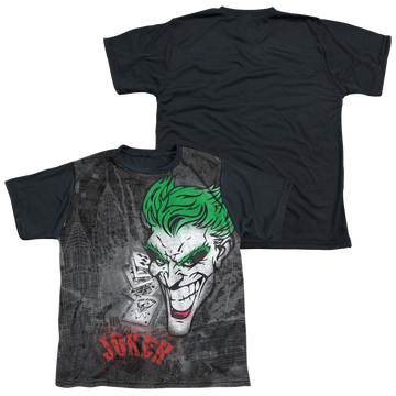Joker Sprays The City youth black back t-shirt for ages 8 to 12