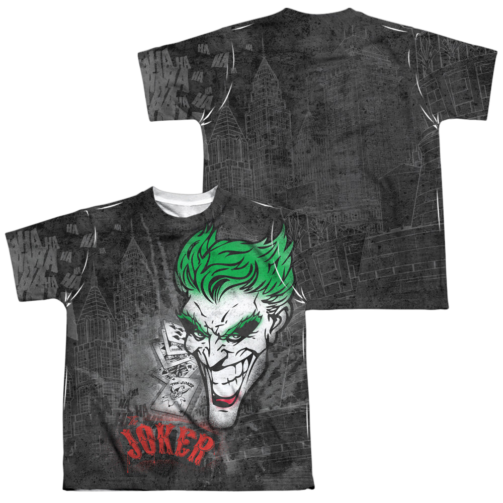 Joker, The Joker Sprays The City - Youth All-Over Print T-Shirt Youth All-Over Print T-Shirt (Ages 8-12) Joker   