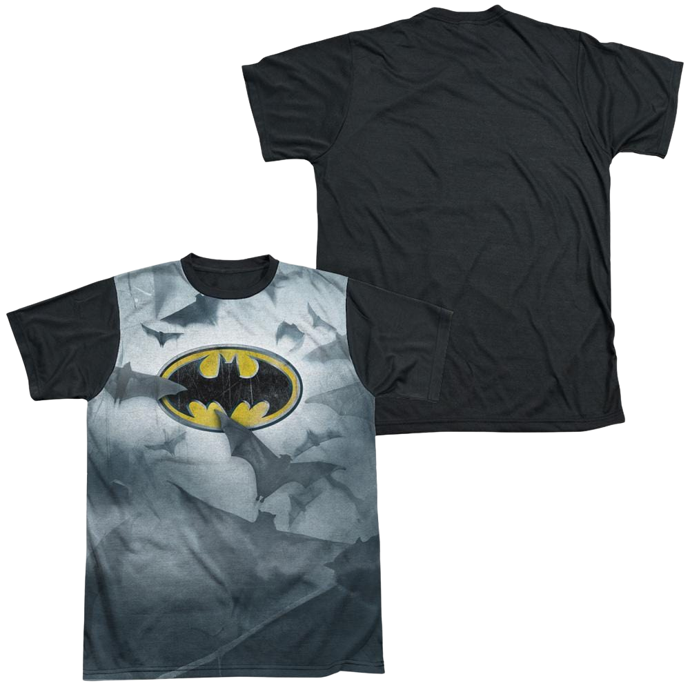 Batman Bats Logo - Men's Black Back T-Shirt Men's Black Back T-Shirt Batman   