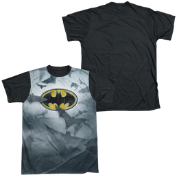 Batman Bats Logo - Men's Black Back T-Shirt Men's Black Back T-Shirt Batman   