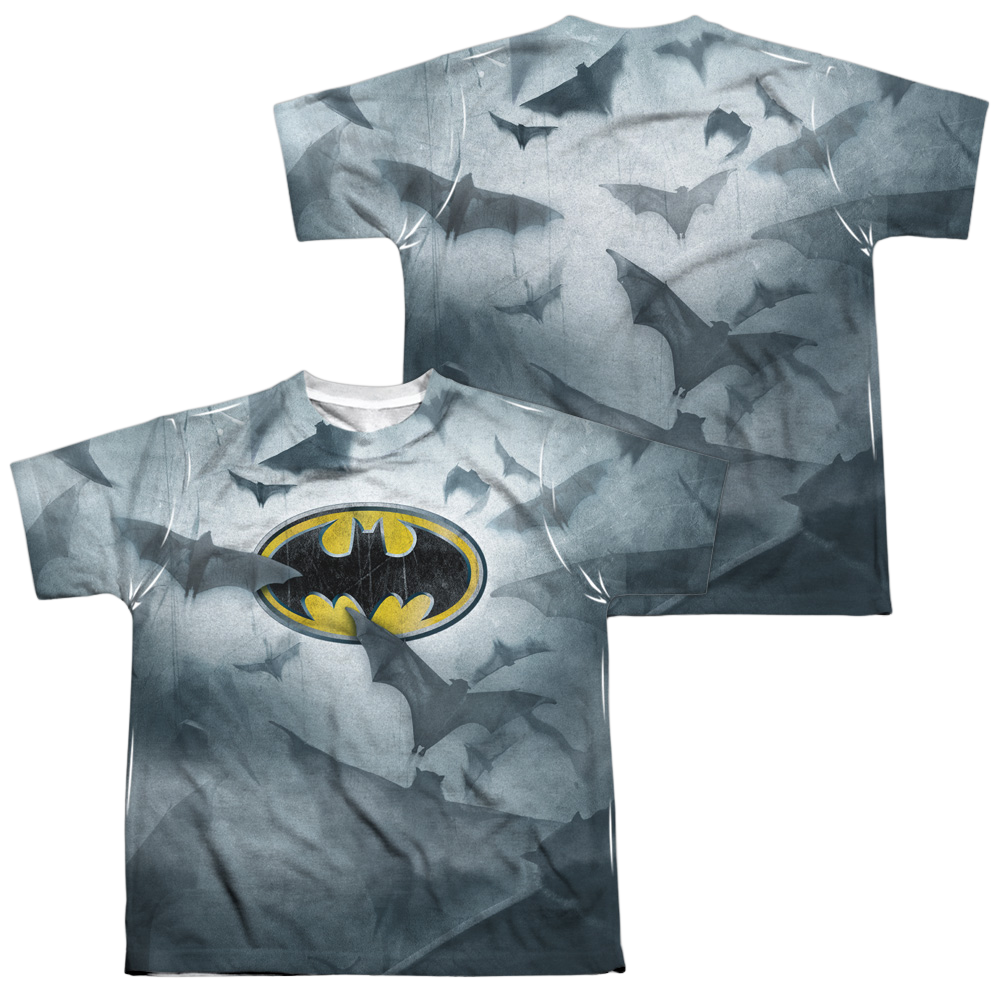 DC Batman Bats Logo - Youth All-Over Print T-Shirt Youth All-Over Print T-Shirt (Ages 8-12) Batman   
