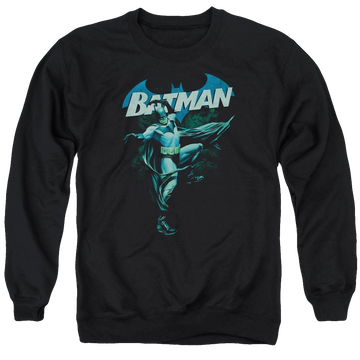 Batman Blue Bat - Men's Crewneck Sweatshirt Men's Crewneck Sweatshirt Batman   