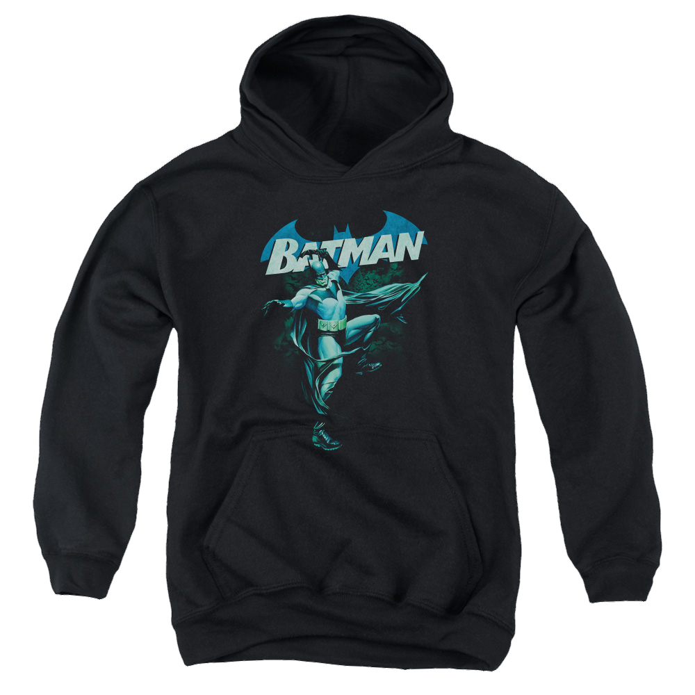 DC Batman Blue Bat - Youth Hoodie Youth Hoodie (Ages 8-12) Batman   