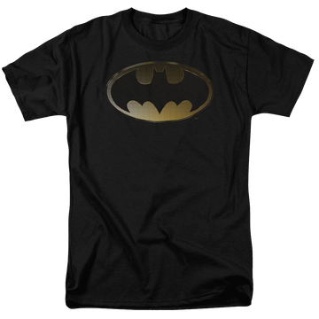 Black men's regular fit t-shirt with Batman Halftone Bat graphic