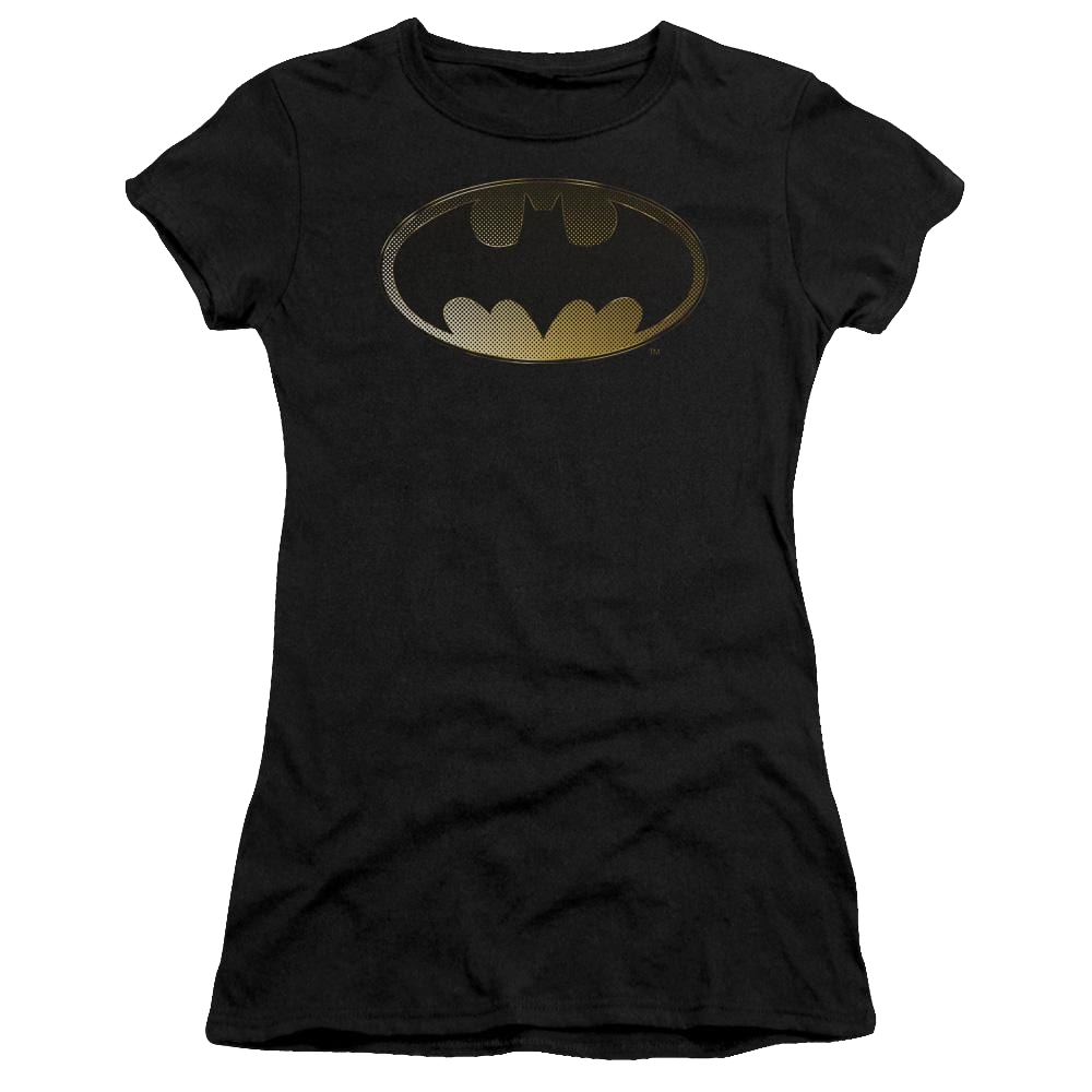 Batman Halftone Bat - Juniors T-Shirt Juniors T-Shirt Batman   