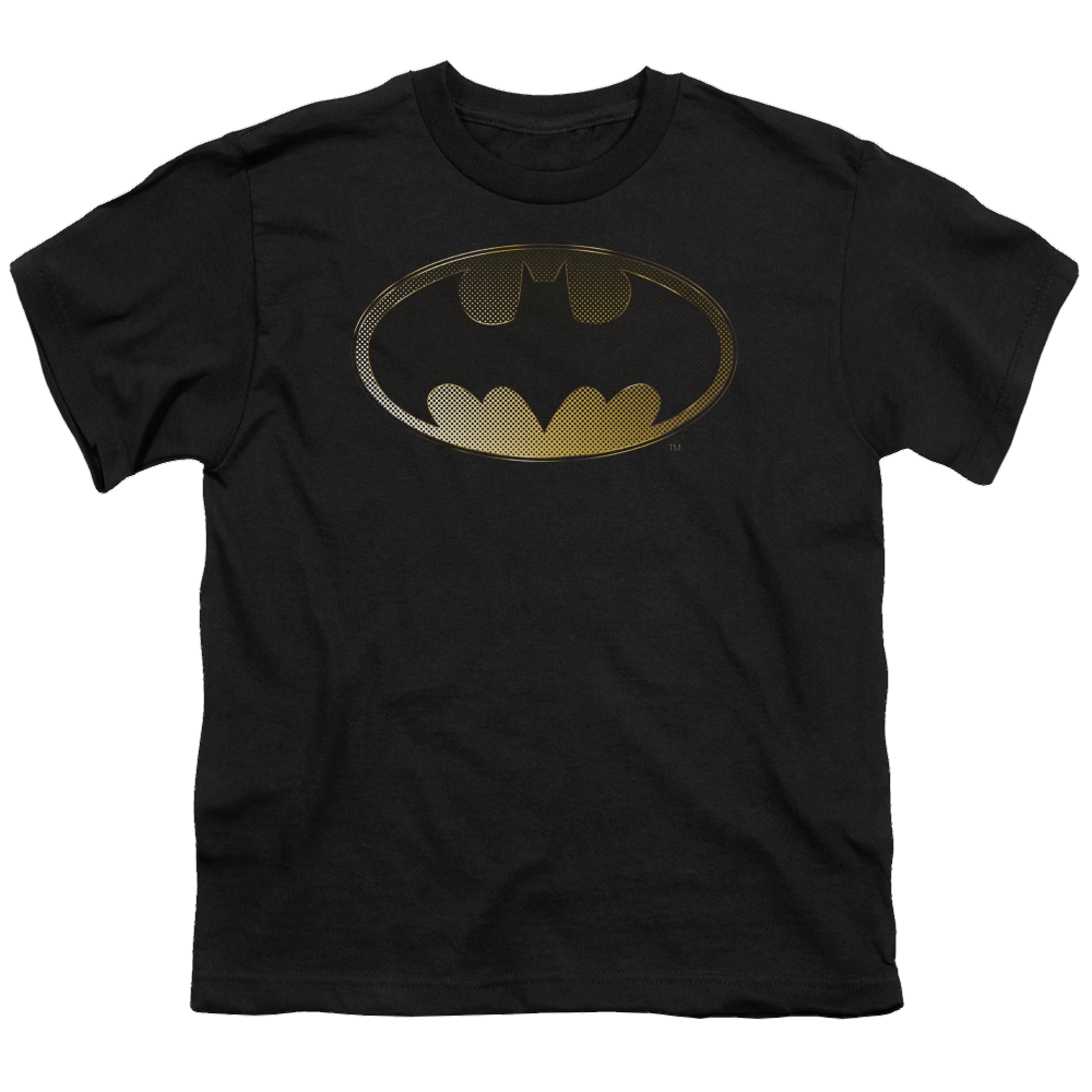DC Batman Halftone Bat - Youth T-Shirt Youth T-Shirt (Ages 8-12) Batman   