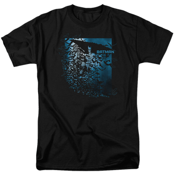 Black men's regular fit t-shirt with Batman Bat Among Bats graphic