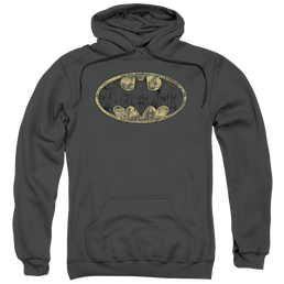 Batman Tattered Logo - Pullover Hoodie Pullover Hoodie Batman   