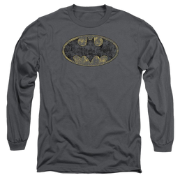 Batman Tattered Logo - Men's Long Sleeve T-Shirt Men's Long Sleeve T-Shirt Batman   