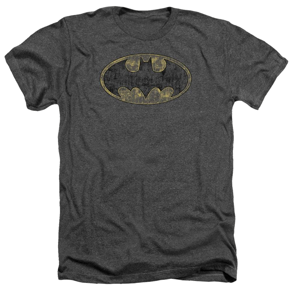 Batman Tattered Logo - Men's Heather T-Shirt Men's Heather T-Shirt Batman   