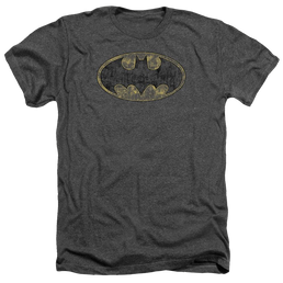Batman Tattered Logo - Men's Heather T-Shirt Men's Heather T-Shirt Batman   