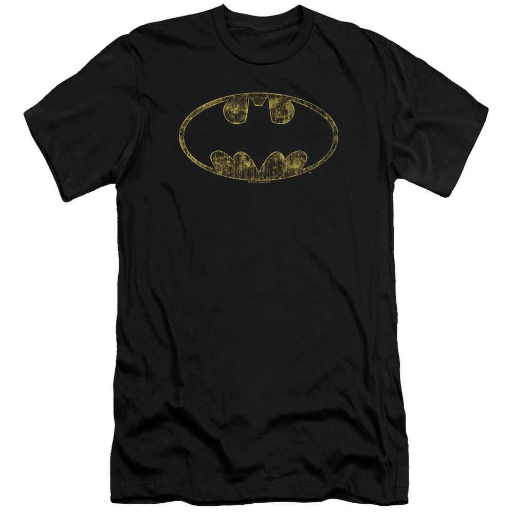 Batman Tattered Logo - Men's Premium Slim Fit T-Shirt Men's Premium Slim Fit T-Shirt Batman   